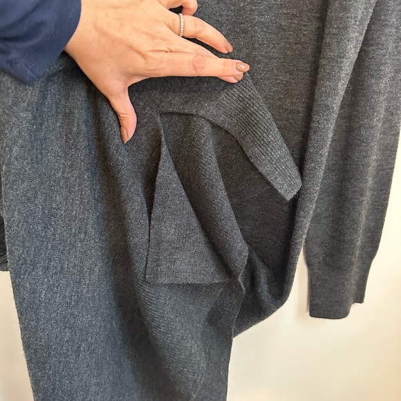 #19- Long sweater dress in charcoal colour - Picture 7 of 7